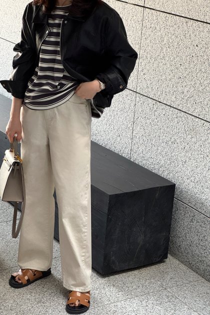 [made] HL Beige Cotton Pants [NO.673]
