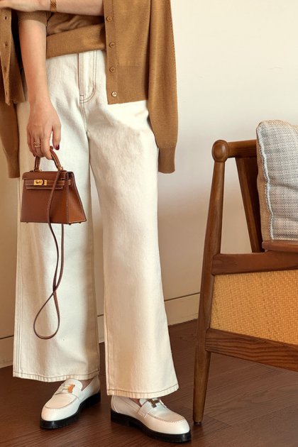 holic 5038 stitch cream pants