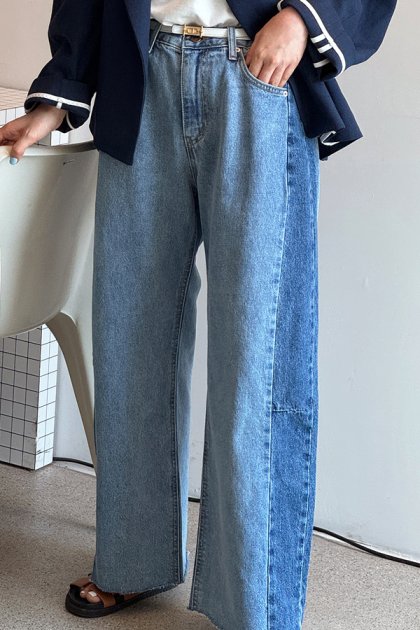 holic 4732 wide two-tone denim holic 4732 wide two-tone denim