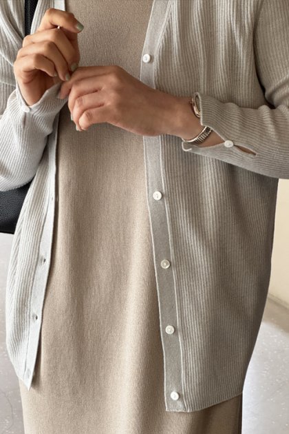 Herne ribbed cardigan
