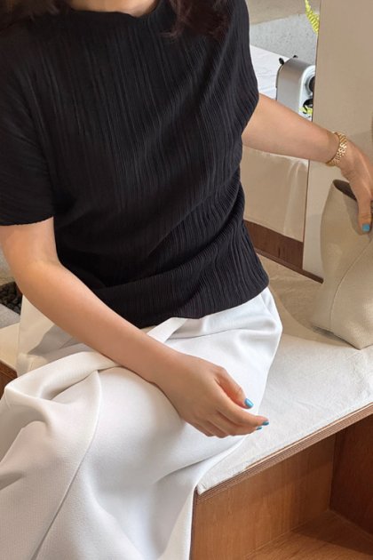 Flint pleated T-shirt