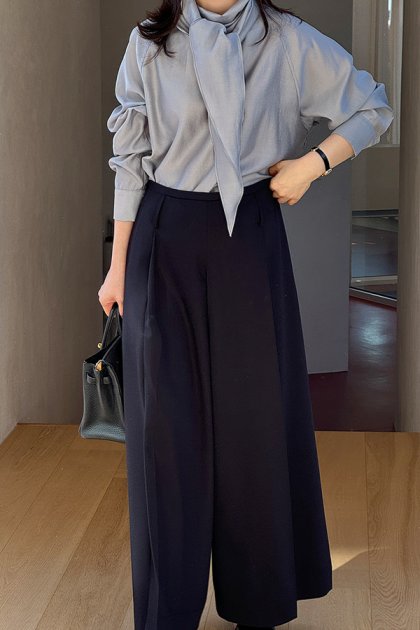 holic 5078 핀턱 와이드 팬츠
