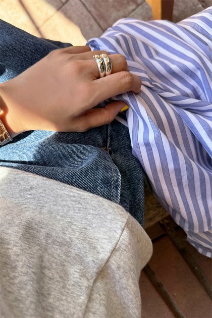 Elle silver ring