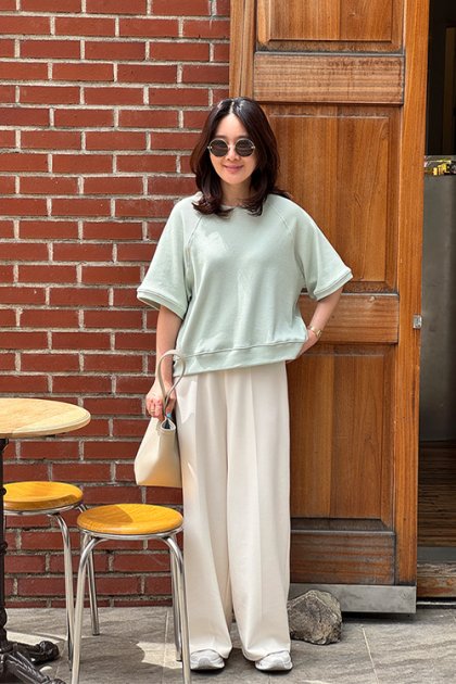 holic 5147 Elastic Waist Wide Pants