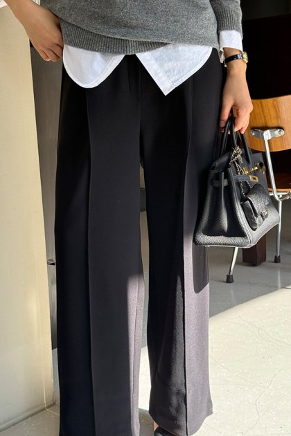 holic 5107 Elastic Waist Pintuck Pants