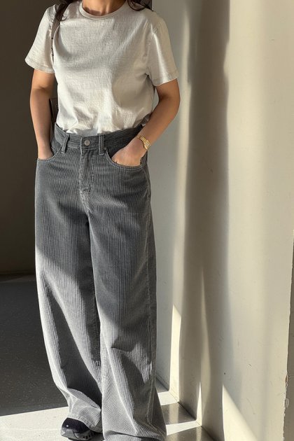 holic 5032 corduroy straight pants