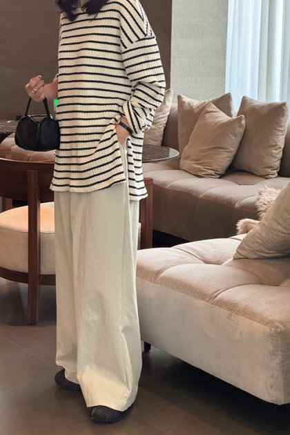 holic 4938 wide banding pants