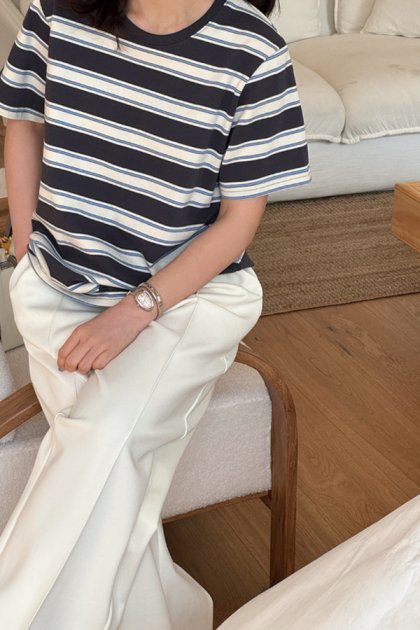 [made] HL Striped Short Sleeve T-Shirt [NO.670]